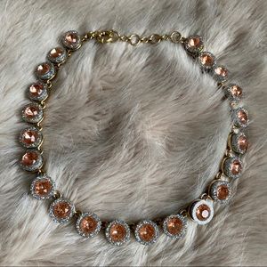 J. Crew Pink Crystal Statement Necklace